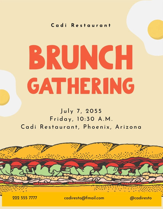 Creative Brunch Flyer Template