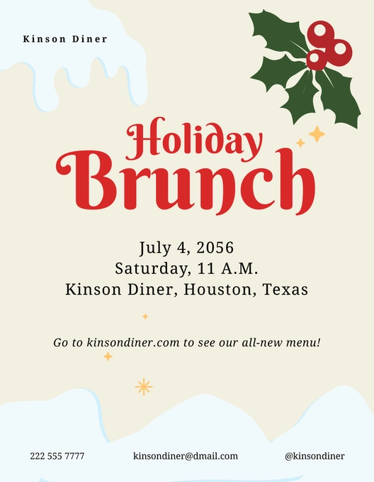 Holiday Brunch Flyer
