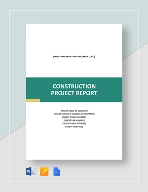 Construction Project Report Template