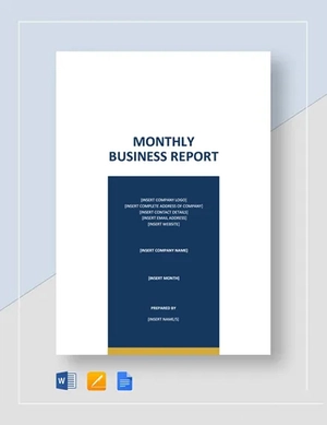 Monthly Business Report Template