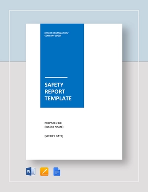 Safety Report Template Safety Report Template