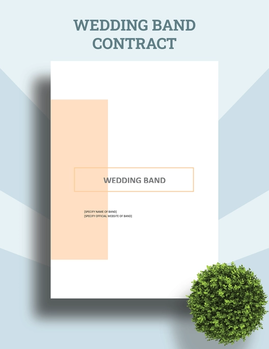 Wedding Band Contract Template
