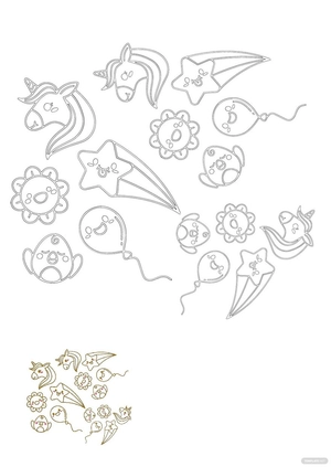 Cute Doodle Coloring Page