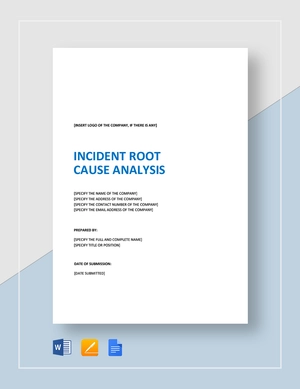 Incident Root Cause Analysis Template