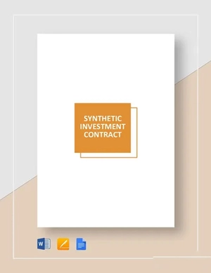 Synthetic Investment Contract Template