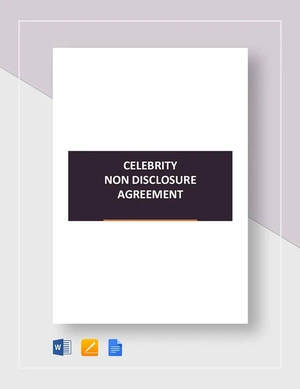 Celebrity Non Disclosure Agreement Template