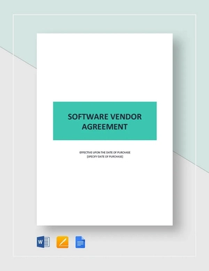 Software Vendor Agreement Template