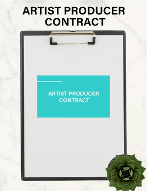 Artist Producer Contract Template Artist Producer Contract Template