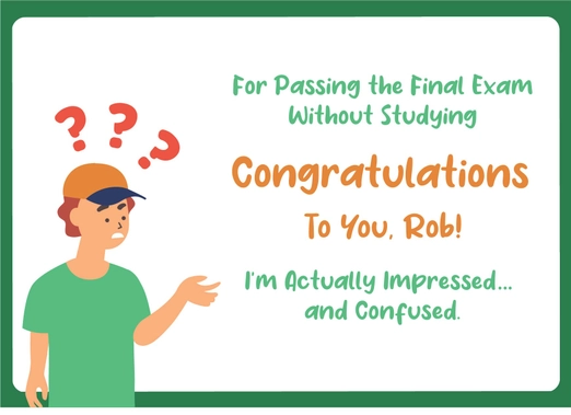 Funny Congratulations Card Template