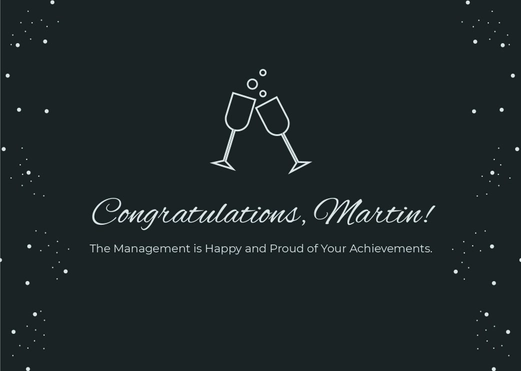 Professional Congratulations Card Template