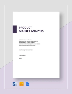 Product Market Analysis Template