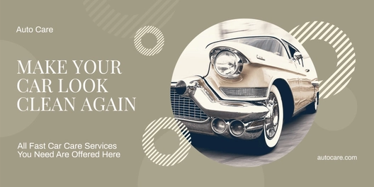 Vintage Car Banner Template