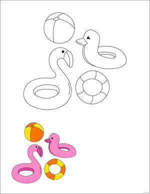 Easy Summer Coloring Page