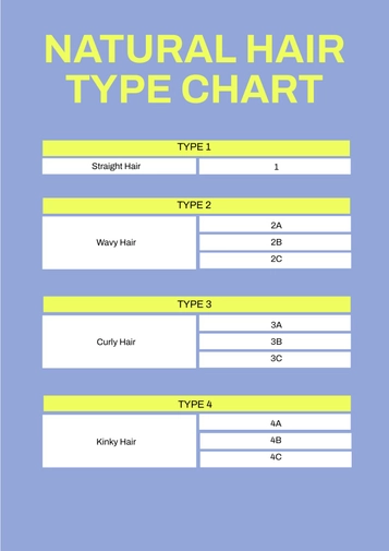 Natural Hair Type Chart Natural Hair Type Chart