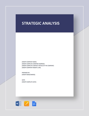 Strategic Analysis Report Template
