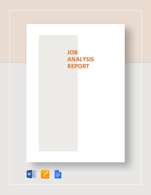 Job Analysis Report Template