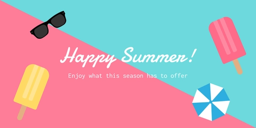 Happy Sumer Banner Template