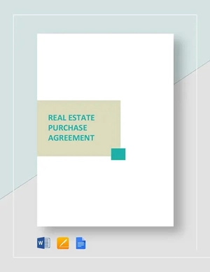 Real Estate Purchase Agreement Template Real Estate Purchase Agreement Template