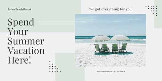 Summer Vacation Banner Template