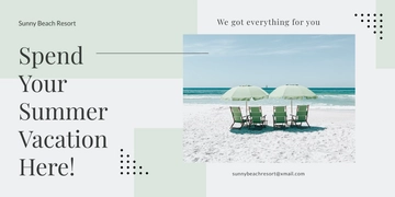 Free Summer Vacation Banner Template to Edit Online