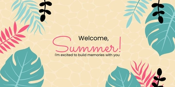 Free Welcome Summer Banner Template to Edit Online