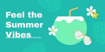 Free Summer Vibes Banner Template to Edit Online