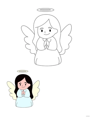 Christmas Angel Coloring Page