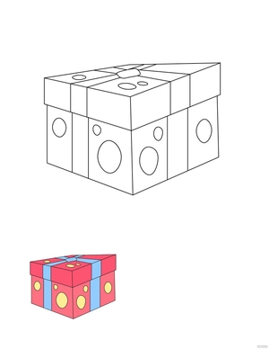 Christmas Gift Coloring Page