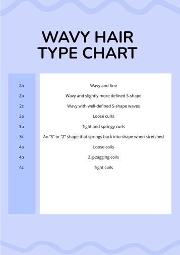 Free Wavy Hair Type Chart Template to Edit Online