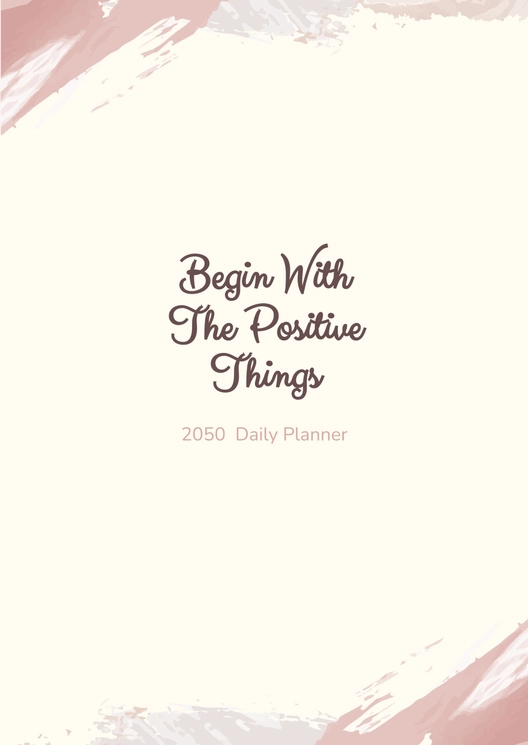 Watercolor Daily Planner Cover Template