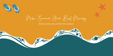 Free Simple Summer Banner Template to Edit Online