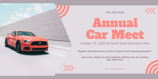 Annual Car Meet Banner Template