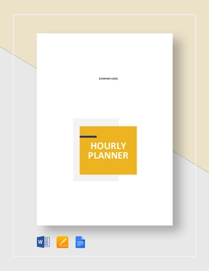 Printable Hourly Planner Template