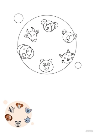 Free Kids Animal Coloring Pages Template to Edit Online
