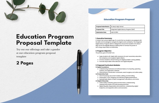 Education Program Proposal Template