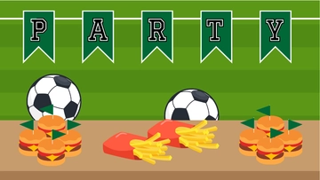 Free Football Party Background Template to Edit Online