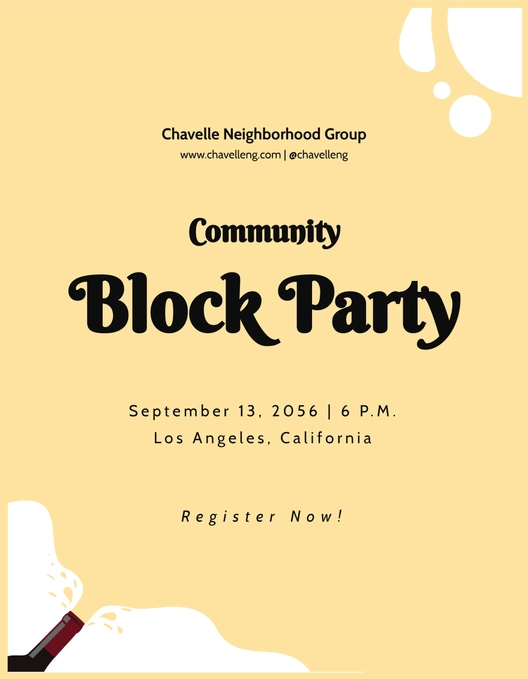 Community Block Party Flyer