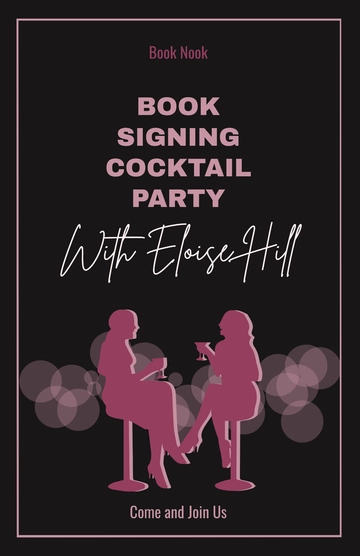 Free Book Signing Party Poster Template to Edit Online
