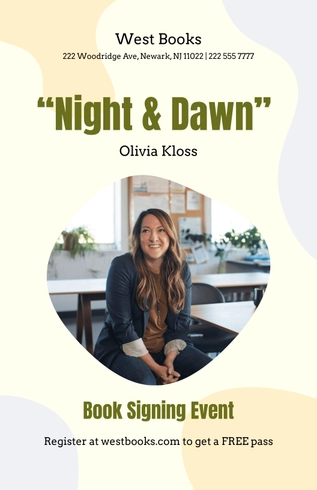 Simple Book Signing Poster