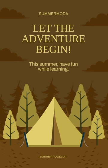 Free Vintage Summer Camp Poster Template to Edit Online