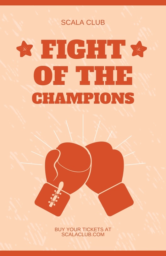Grunge Boxing Poster