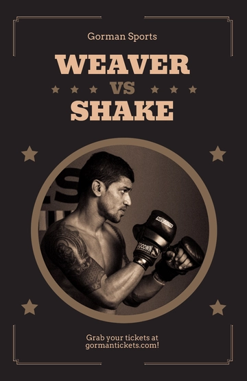 Free Old School Boxing Poster Template to Edit Online