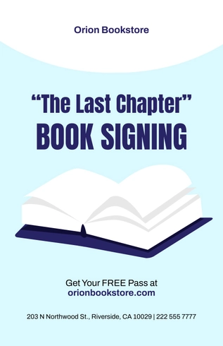 Sample Book Signing Poster