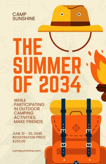 Free Outdoor Camping Poster Template to Edit Online