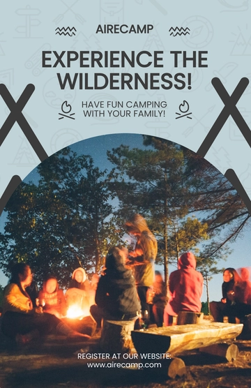 Free Camping Adventure Poster Template to Edit Online