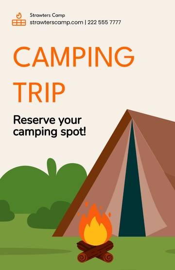 Free Camping Trip Poster Template to Edit Online