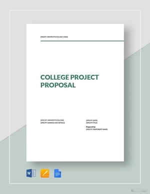 College Project Proposal Template College Project Proposal Template