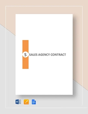 Sales Agency Contract Template