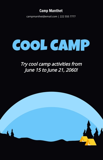 Free Cool Camping Poster Template to Edit Online