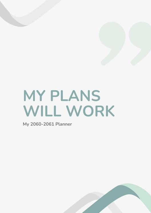 Quote Planner Cover Template